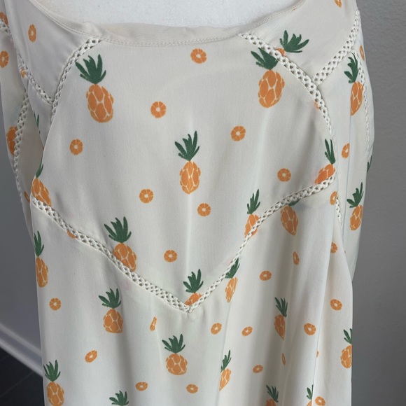 Market & Spruce Amaya cream pineapple print dress NWOT XXL - Picture 4 of 7